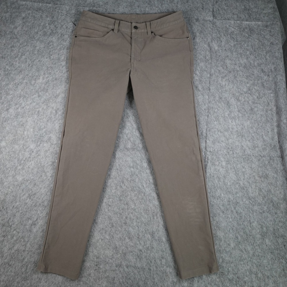 Lululemon‎ Pants Mens 32x31 Brown ABC Slim Fit Utilitech Trousers Stretch Chino